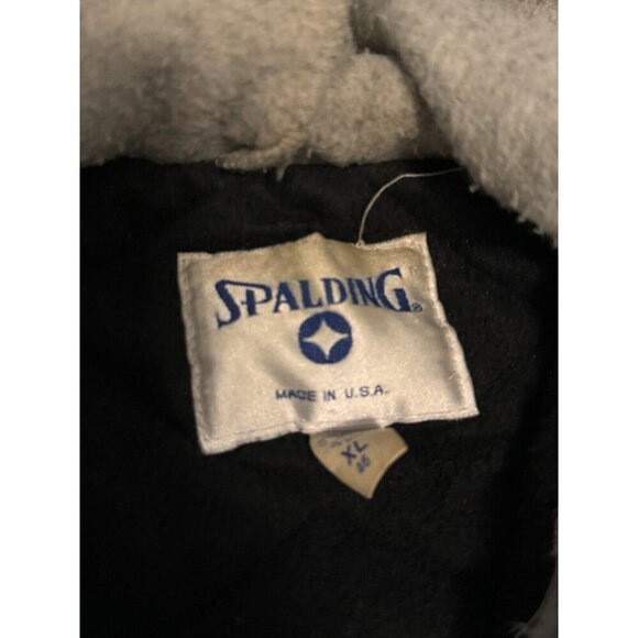 Vintage Spalding Wool Blend Varsity Bomber Coat Large Heavy XL Lined VTG 80s - Picture 2 of 7